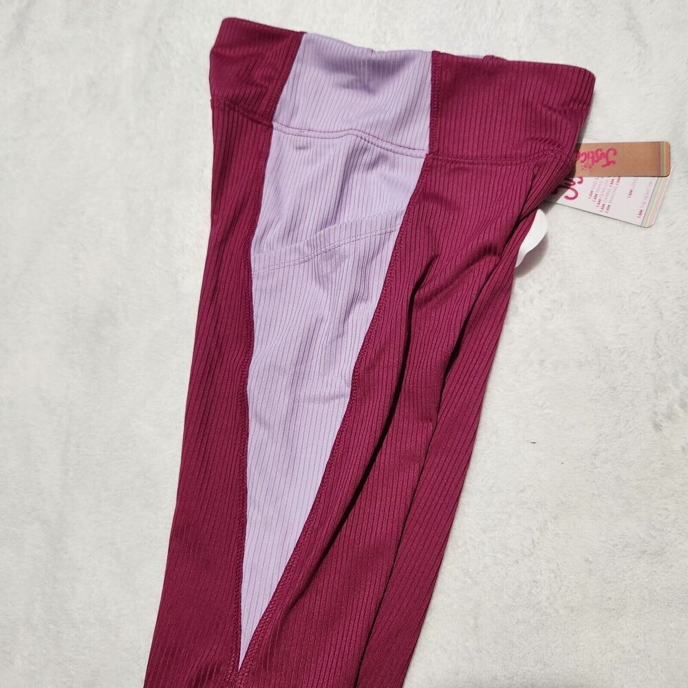 Justice Leggings For Girls Medium (10) Color Raspberry Radiance - Picture 7 of 16